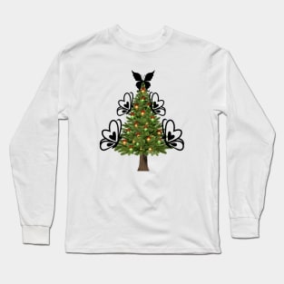 butterflies Christmas Tree Gorgeous Xmas T-Shirt Long Sleeve T-Shirt